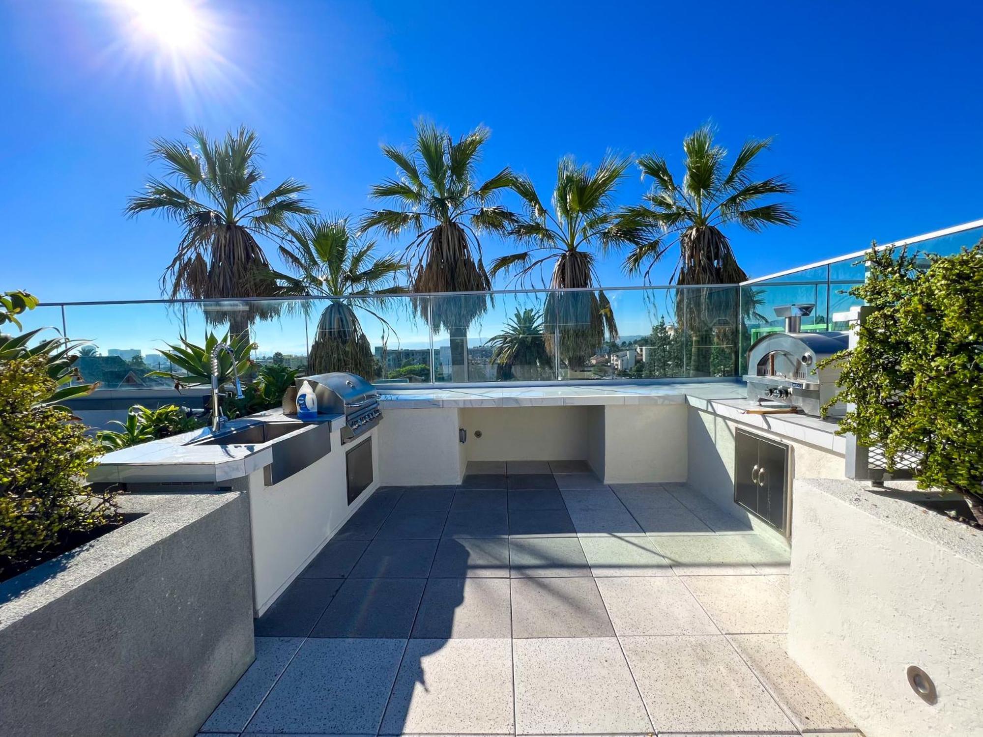 Downtown Los Angeles Skyline Balcony View Modern Penthouse Zewnętrze zdjęcie